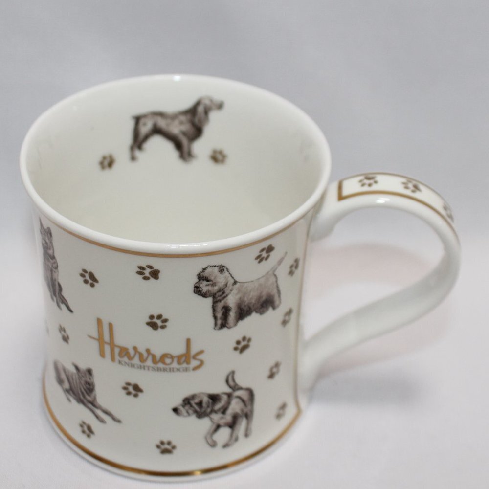 Harrods Teacup w/Large Dog Breeds Knightbridge Fine Bone China Made in England - Picture 2 of 11
